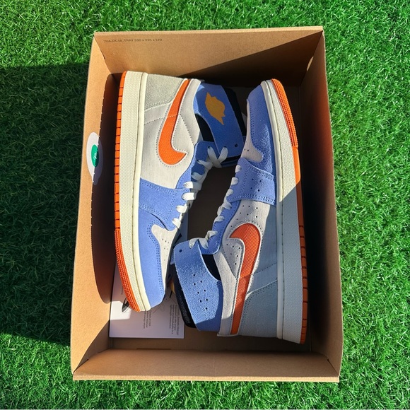 Jordan 1 High Zoom Air Comfort 2 Royal Pulse / Alpha Orange - Picture 3 of 12